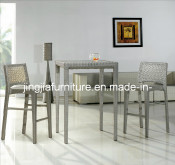 Outdoor Aluminum Rattan Wicker Bistro Garden Bar Stool (JJ-S674)