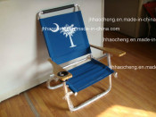 Outdoor Backpack Beach Chair Aluminum Beach Chair with Wood Armrests