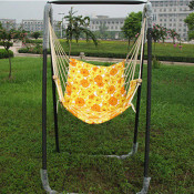 Outdoor Garden Foldable Beach Swing with Polyester Fabric