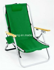 Outdoor Leisure Aluminium Folding Camping Chair with Woodarmrests