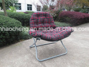Outdoor Leisure Camping Moon Chair with Suede Fabric