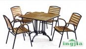 Outdoor Leisure Dinner Wood Aluminium Dining Patio Set (JT-505)
