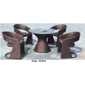 Outdoor Leisure Rattan Garden Modern Paito Dining Furniture