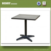 Outdoor Modern Wooden Table Aluminium Plastic Wood Square Coffee Table