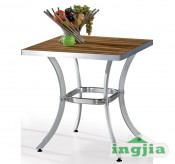 Outdoor Plastic Wood Garden Dining Patio Leisure Table (JT-508)