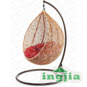 Outdoor Rattan Swing Chair with Cushion and Arm (JJ-F712B)