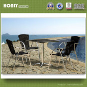 Outdoor Wholesale Table and Chairs PE Rattan Folding Table and Chair