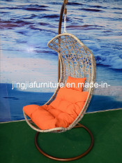 PE Rattan Garden Swing Hanging Chair with Cushion (JJ-S833)