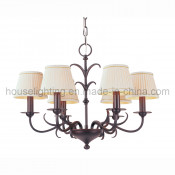 Painted Steel Antique 6 Lt. Chandelier with Crystal Decoration CH-850-5004x6