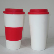 Promotional Plastic Cofffe Mug with Lid Dn -112