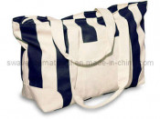 Promotional Striped Canvas Tote Bag (21076)