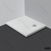 Pure White Solid Stone Shower Base, Flooring Shower Tray