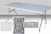 Rectangular Plastic Fold-in-Half Table