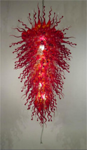Red Hotel Chandelier Art with Special Design