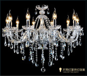Resplendent Refined 10 Light Crystal Chandelier for Living Room