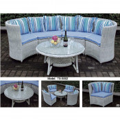 Round Leisure Rattan Patio Dining Modern Outdoor Furniture Sofa