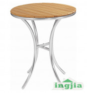 Round Outdoor Leisure Coffee Wood Dining Garden Hotel Table (JT-87)