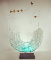 Sea Wave and Fish Resin Sculpture for Decoration