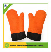 Silicone Cooking Oven Gloves with Quilted Liner