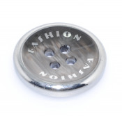 Silver Resin Plating Coat Horn Button Has Laser