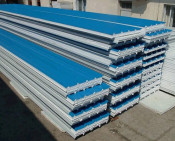 Sky Blue Steel Foam Core Sandwich Panel