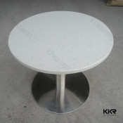 Small Round Solid Surface Dining Table for Restaurant