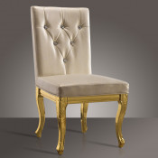 Soft and Comfortable Gold Color Frame Palace Chair