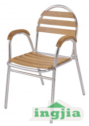 Solid Wood Hotel Metal Patio Leisure Dining Outdoor Furniture (JC-48)