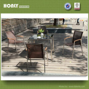 Stainless Steel Terrace Dining Set Outdoor Furniture Dining Table Set