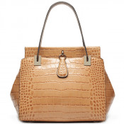 Stylish Ladies Brand Double Face Crocodile Pattern Exotic Bag