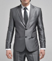 Top-Quality 2button Sliver Grey Latest Design Mens's Business Fashion Suits