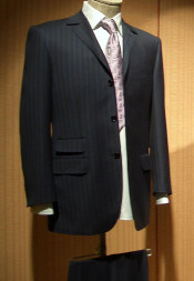 Top-Quality 3button Striped Men's Formal Business Dress Suit