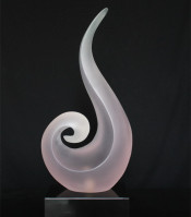 Transparent Big White Resin Abstract Sculpture