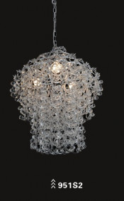 Transparent Carbon Steel Glass Pendant Light Decoration (951S2)
