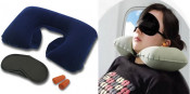 Travel Set for Air Pillow, Eyeshade and Earplugs