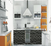 U Shape MDF Kitchen Cabinet