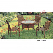 Unique Modern Patio Outdoor Leisure Rattan Garden Dining Table Furniture