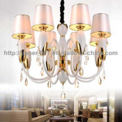 Very Competitive Iron Chandelier Lighting Pendant with Fabric Shade