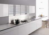 White 2PAC Kitchen Cabinet #M-L58, White Lacquer Kitchen (M-L58)
