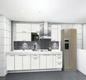 White Acrrylic Door Panel Kitchen Cabinet (D-06)