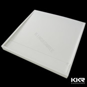 White Low Profile Polyester Stone Shower Base