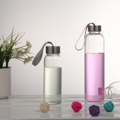 Wholesale New Products Glass Water Bottle with Silicone Lid
