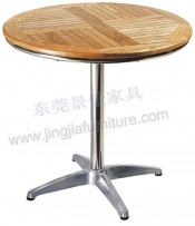 Wood Aluminium Hotel Restaurant Outdoor Garden Table (JJ-TR08)