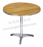 Wood Aluminum Round Patio Garden Outdoor Table (JJ-TR10)