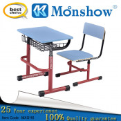 Wooden Adjustable Student Desk and Chair, Moonshow School Furniture (MXS116II)