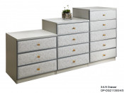 Wooden Drawer Cabinet with Leather Door (DG211133)