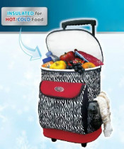 Zebra Printing Insulated Rolling Cooler Bag (KM9009)