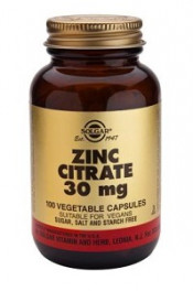Zinc Citrate 30 mg Vegetable Capsules