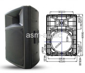 12" 2-Way Active/PA Speaker Box/Plastic Speaker/Cabinet