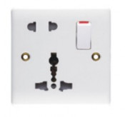 13A Switch Functional Sockets, 16A 2pin Socket, Universal Type, with Neon Light